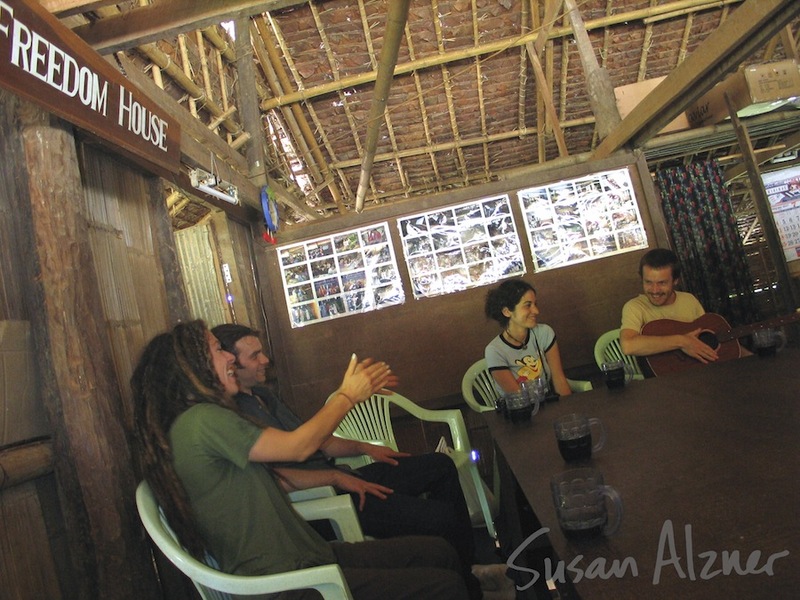 Ani DiFranco, Damien Rice, Todd Sickafoose and Rebecca Fanya share music at a Burmese refugee camp orphanage on the border of Thailand and Burma