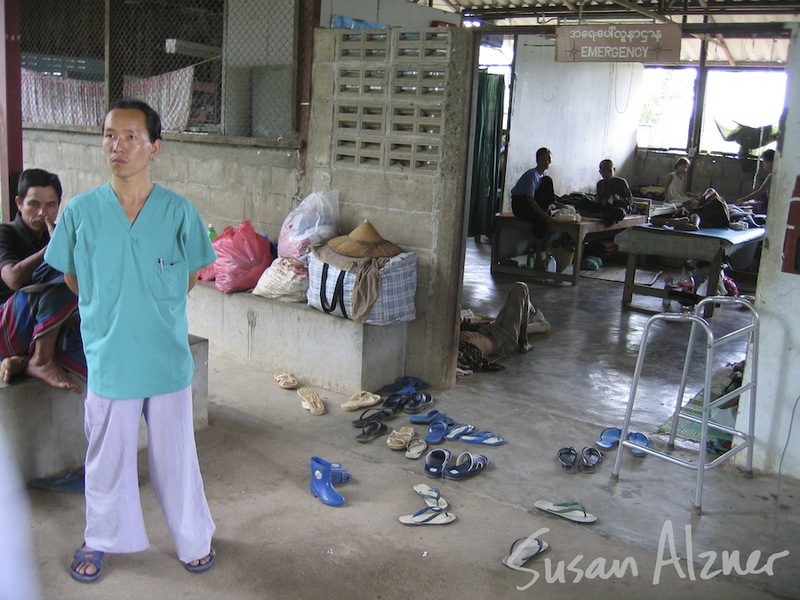 Emergency room at the Mae Tao medical clinic for Burmese refugees in Mae Sot, Thailand